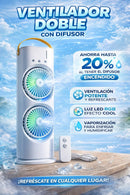 Ventilador Doble Spray: Frío Instantáneo
