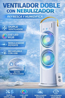 Ventilador Doble Spray: Frío Instantáneo